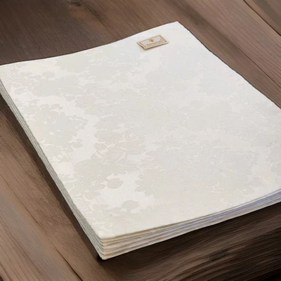 Set of 8 Waterford Wiltshire Ivory Placemats 77104 ~ 19x13” Elegant Table Decor - Image 1 of 4