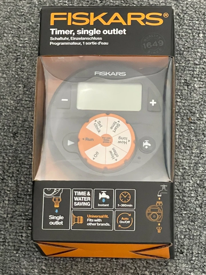 FISKARS® Wasserzeitschaltuhr Einzelanschluss mit 1 Ausgang NEU/OVP ink DHL - Bild 1 von 1