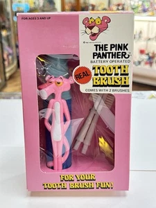 Vintage 1982 Pink Panther Bat Op Toothbrush New In Box - Picture 1 of 5