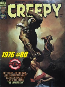 Revista Creepy Warren Publishing de junio de 1976 muy rara volumen #80 - Imagen 1 de 5