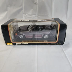 Maisto Special Edition 1:18 Scale 1989 Mercedes-Benz 500SL Diecast Car - Purple - Picture 1 of 14