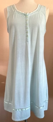 CAMISÓN CORTO VILLAGER BY LIZ CLAIRBORNE TURQUESA/AZUL CUADROS TALLA M ALGODÓN POLIÉSTER Foto 1 de 4
