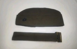 Garnisonsmütze mit Marine Pin & Gürtel Bernard Cap Co. Herren Größe 7 Militaria - Bild 1 von 12