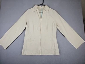 Giacca a strati J Jill taglia small avorio leggera lino misto tencel Costal - Foto 1 di 9