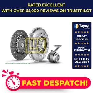 Clutch Kit 3pc (Cover+Plate+CSC) fits OPEL VECTRA B 1.6 95 to 03 X16SZR 200mm - Picture 1 of 7