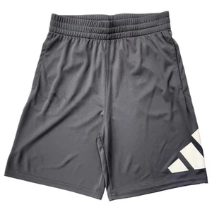 Adidas Boys Gray & White Athletic Basketball Gym Shorts Medium 10-12 - Picture 1 of 2