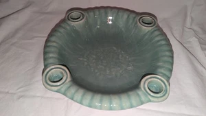 Adventsteller Keramik für 4 Kerzen Adventsgesteckteller grün Vintage TOP Zustand - Bild 1 von 5