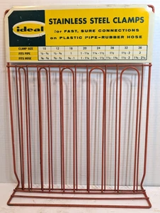 DE COLECCIÓN IDEAL ABRAZADERA DE MANGUERA DE ACERO INOXIDABLE ESTANTE DE EXHIBICIÓN CARTEL PUBLICITARIO - Imagen 1 de 8