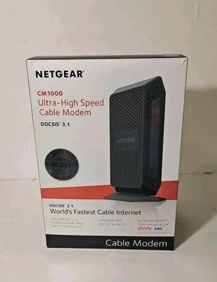 Open Box Netgear CM1000 Ultra-High Speed Cable Modem DOCSIS 3.1 6Gbps - Image 1 of 4