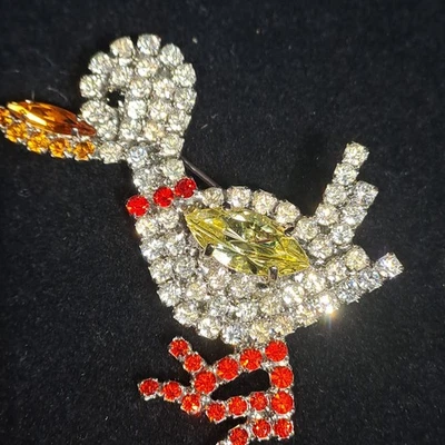 Butler and Wilson Vintage Crystal Duck Brooch. Signed. Excellent Condition Rare - Image 1 of 3