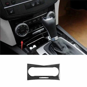 AC Button Control Real Carbon Fiber Central Cover Trim For Benz C-Class 07-2010 - Picture 1 of 4