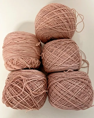lot of 5 skeins Araucania Ranco Wool/Nylon Pink #110 Fingering Yarn - Image 1 of 4
