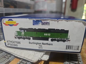 ATHEARN ATGH 67686 F45 BURLINGTON NORTHERN ROAD# BN 6613 TSUNAMI SOUND WEATHERED - Picture 1 of 16