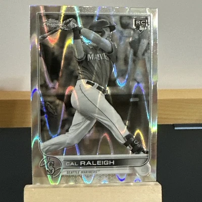 2022 Topps Chrome - Cal Raleigh #149 Black & White RayWave Refractor (RC) - Image 1 of 2