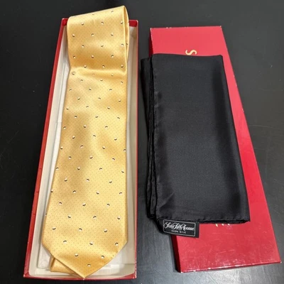 Corbata Flor Lunares Dolcepunta Vintage 100% Seda Hecha en Italia Nueva en Caja  Foto 1 de 4