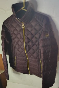 Michael Kors Packable Down Fill Quilted Puffer Jacket Damen Maroon Größe M - Bild 1 von 8