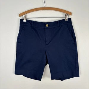 Ralph Lauren Shorts Womens Size 8 Navy Blue Casual Flat Front Chino Ladies - Picture 1 of 5