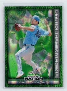 Máquina de ponche de novato Leaf Baseball Nation Trey Yesavage 2025 verde #'d 4/5 - Imagen 1 de 2