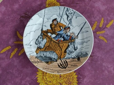 Assiette Parlante Terre de Fer B et Cie Creil Montereau Paris Assiégé Hamlet N°3 - Photo 1/4