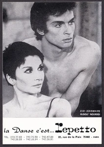 Zizi Jeanmarie & Rudolf Noureyev Balletttänzer Postkarte signiert Zizi Jeanmarie - Bild 1 von 2