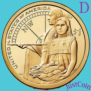 2014-D NATIVE AMERICAN SACAGAWEA GOLDEN DOLLAR UNCIRCULATED FROM U.S. MINT ROLL - Bild 1 von 3