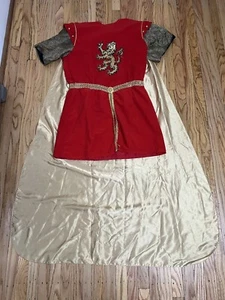 Secrets Red Lion Knight King Cape Costume Medieval Adult Halloween Cosplay LARP - Picture 1 of 17