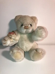 Rare “Specific Designed” Vintage 1983-85 Gund Fully Jointed Off-White Plush Bear - Picture 1 of 12