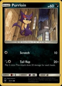 2x (SL01-048 PARALLEL FOIL) Purrloin (C) Pokemon Shining Legends Card # 48 - Picture 1 of 1