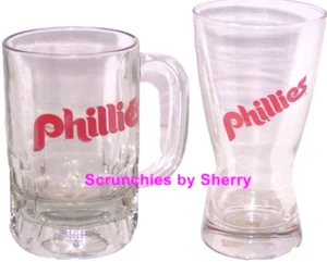 Lote de 2 tazas de cerveza de vaso de los Philadelphia Phillies MLB de béisbol - Imagen 1 de 1
