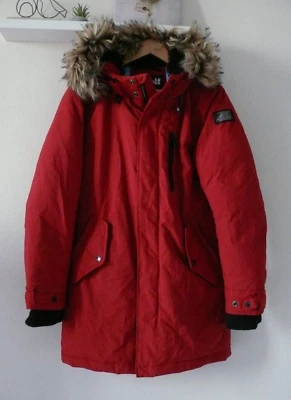 Schott Army Type-U Fur Hooded Parka Jacket Flyer's Men - Red - Sz S - Image 1 of 4