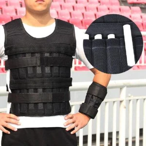 New 44 Lbs Adjustable Weighted Workout Weight Vest Fitness Training Waistcoat AA - Picture 1 of 24