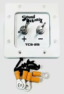 Caja de altavoces de subwoofer cuadrado taza terminal, entrada única - TCS-2S blanco - Imagen 1 de 4