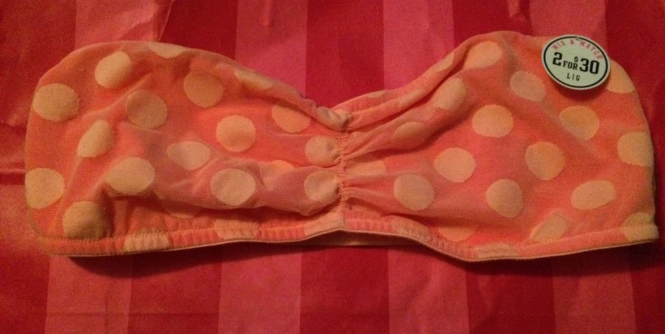 New Victoria Secret pink strapless Lace Padded bandeau bralette Bra Size S NWT - Image 1 of 1