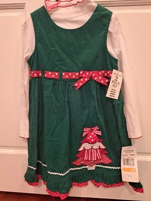 Conjunto de vacaciones de Navidad para niñas de ediciones raras talla 6X nuevo con etiquetas Foto 1 de 4