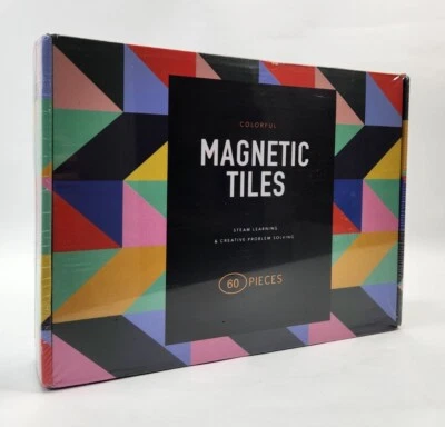 Colorful Magnetic Tiles 60 Pieces 2214 Toys For Kids - Image 1 of 4
