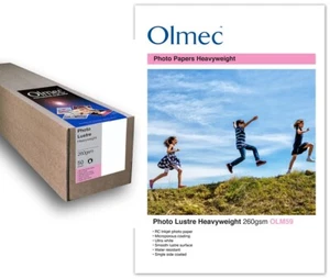 Olmec 260gsm Photo Lustre  432mm x 30mtr  17" Inkjet Paper Roll OLM59R17  - Picture 1 of 1