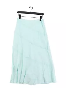 Monsoon Women's Midi Skirt UK 12 Blue Linen with Polyester, Silk Midi A-Line - Picture 1 of 5