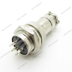 5 × Sets Aviation Plug 5-Pin 16mm GX16-5 Male and Female Panel Metal Connector  - Picture 1 of 7