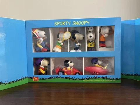 Snoopy Figure Sports Set Lot of 8 Complete Set Cover