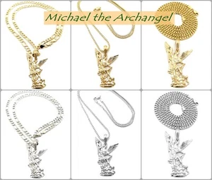 Heiliger Michael der Erzengel Anhänger 18",20",24" Kette Halskette XSP399 - Bild 1 von 13