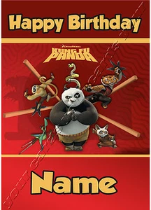 Kung Fu Panda - Personalisierte Geburtstagskarte Sohn Enkel Bruder Junge - Bild 1 von 1