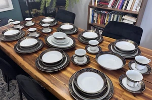 52pc Legacy by Noritake "Grenoble #3392" China 8 Place Settings, Retired, Unused - Bild 1 von 24