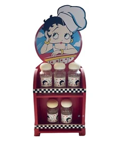 Vintage Betty Boop 2004 Bright Ideas Gewürzregal mit Gläsern selten BESCHREIBUNG LESEN - Bild 1 von 12