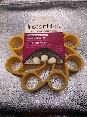 Instant Pot Silicone Egg Rack 9 Egg Capacity Tray Yellow New - Image 1 of 2