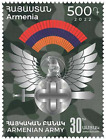 Arménie 2022 MNH** Mi 1268 emblème 30ème armée avec feuille d'argent drapeau timbre inhabituel