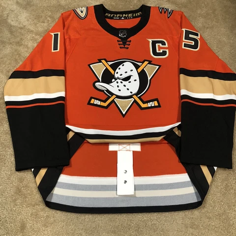 Adidas Authentic Ryan Getzlaf Anaheim Ducks NHL Jersey Orange Alternate Third 56 Cover