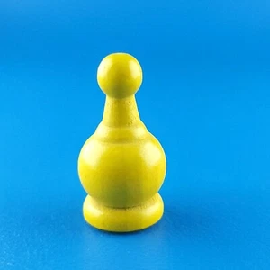 Parcheesi Royal Edition Yellow Wooden Token Pawn Replacement Game Piece 6106 - Picture 1 of 3