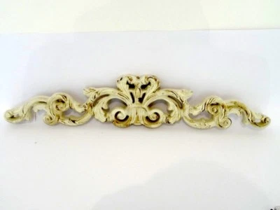 Fregio En Bois Style Baroque Laqué Blanc Antique - Photo 1/3