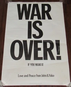 JOHN & YOKO: WAR IS OVER Poster; 20" x 30"; Lennon, Ono - Picture 1 of 4