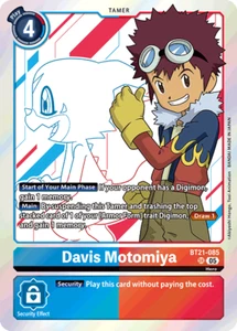Davis Motomiya BT21-085 SR NM World Convergence Digimon TCG - Picture 1 of 1